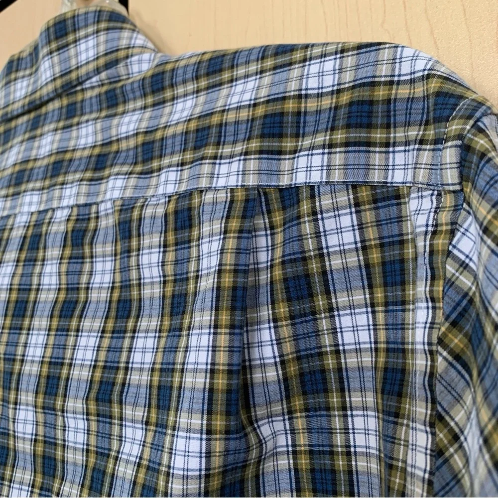 J.Crew Thompson Flex Wrinkle Free‎ Shirt Mens Long Sleeve Plaid Blue L 16-16.5